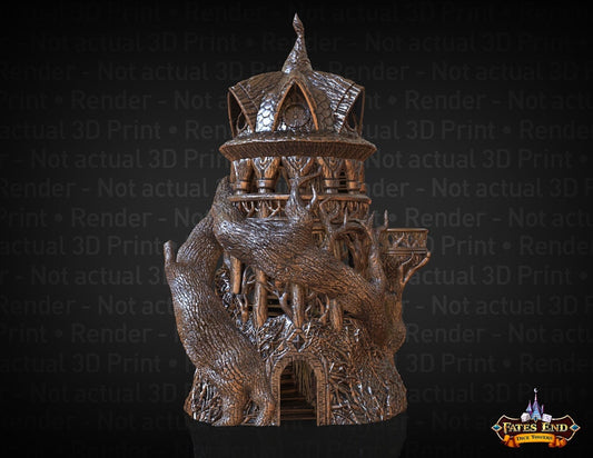 Druid Dice Tower: Enchant Your Tabletop Gaming with Fates End's 3D Printed Masterpiece - Theboxanddice