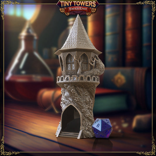 Fae Villa Compact 3D Printed Dice Tower for Tabletop Gaming - Theboxanddice