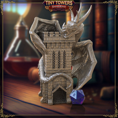 Miniature Wyvern Dice Tower for Tabletop Games by Fates End - Theboxanddice