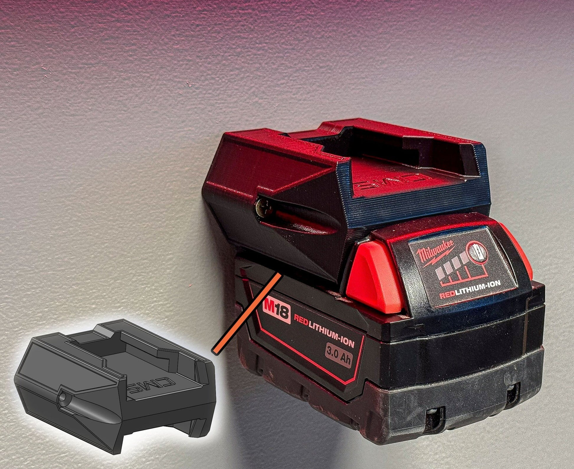 Milwaukee M18 Dual Battery Holder - Theboxanddice