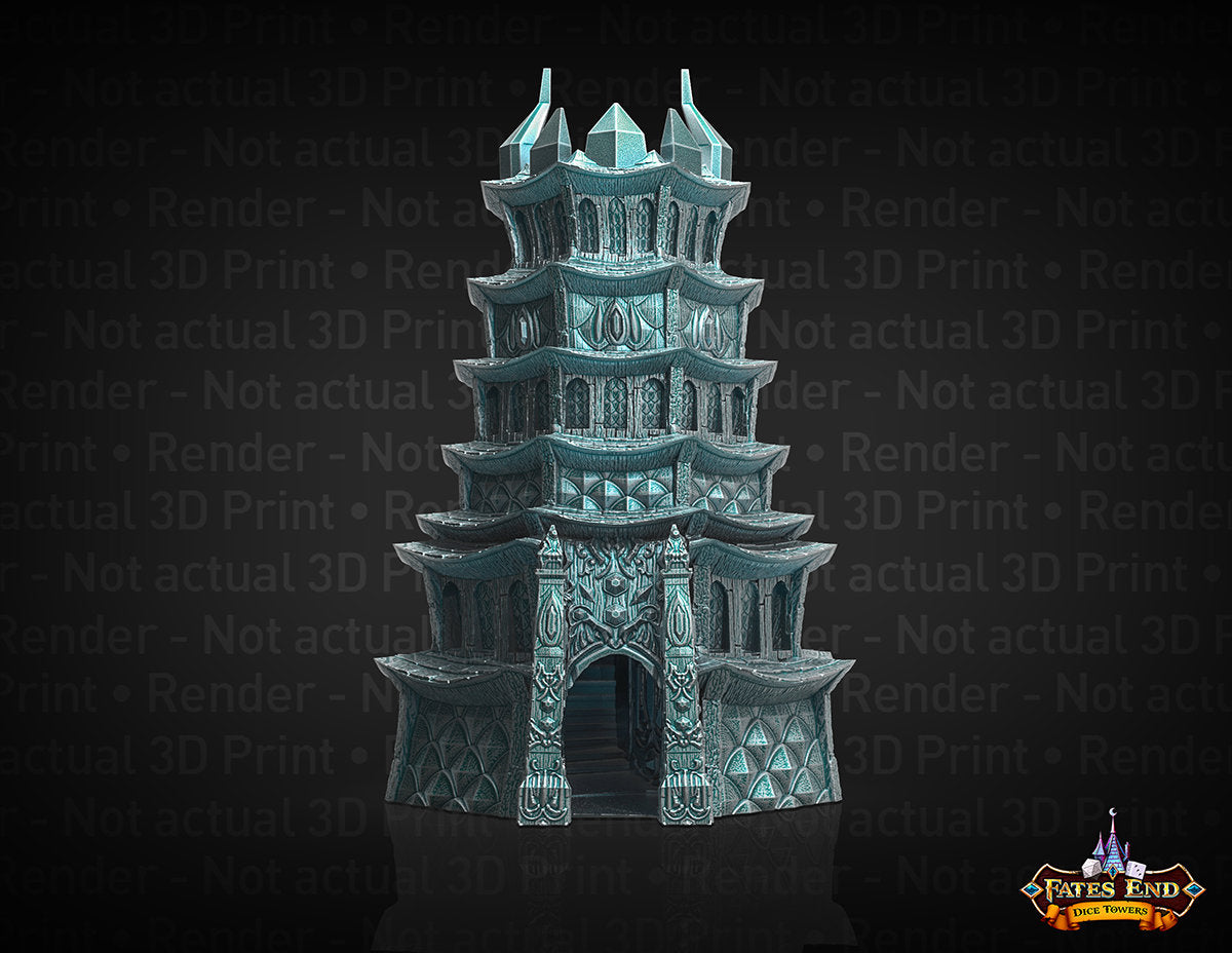 Drow Dice Tower for Tabletop Gaming by Fates End - 3D Printed Accessory - Theboxanddice