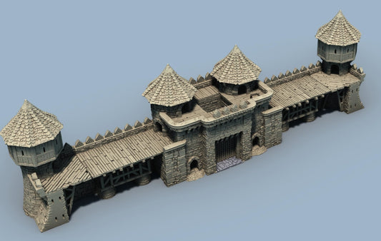 Citadel Gates 3D Printable Terrain Set for Tabletop Gaming - Theboxanddice