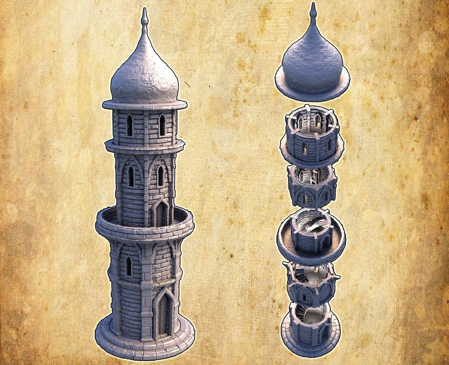 Eastern Watchtower Miniature with Playable Interior - Theboxanddice