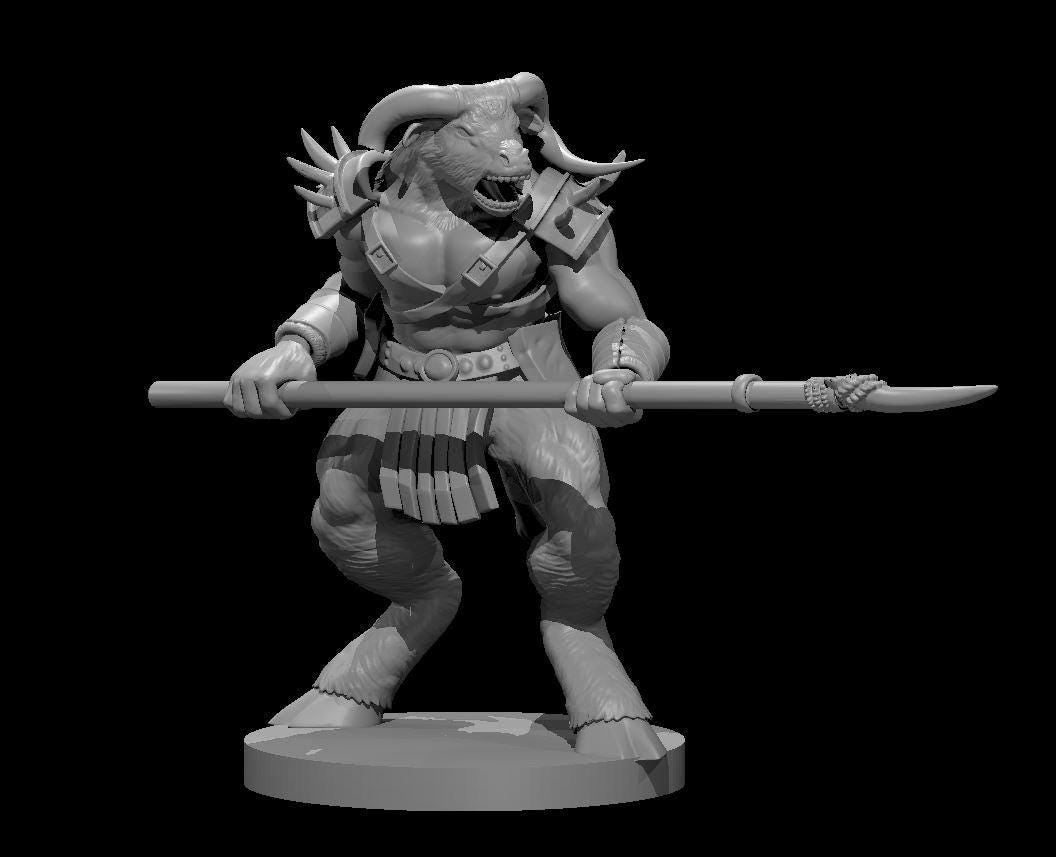 Barbarian Minotaur 4 RPG Miniature - Theboxanddice