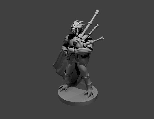 Bagpipe-Wielding Dragonborn Bard Miniature for DND Sessions - Theboxanddice