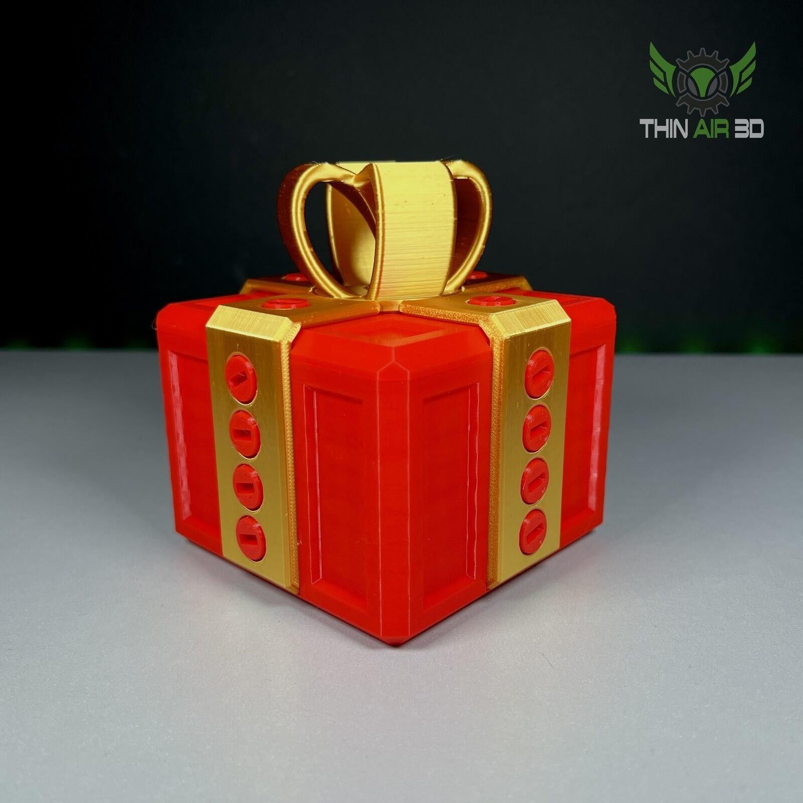 The Ultimate Challenge Gift Box - Standard Size - 20 Screws in Red and Gold - Theboxanddice