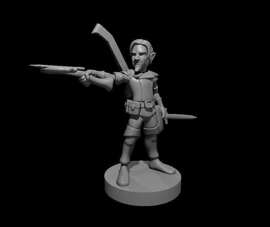 Fantasy Goblin Bard 3D Printable Miniature - Theboxanddice