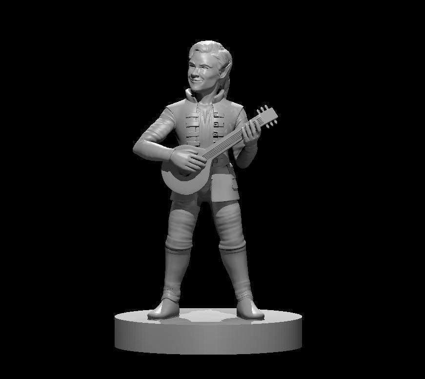 Halfling Bard Character Miniature for DND - Theboxanddice