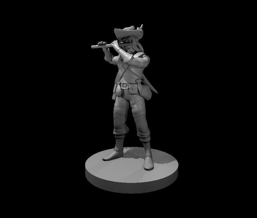 Human Male Bard with Flute Miniature - Theboxanddice