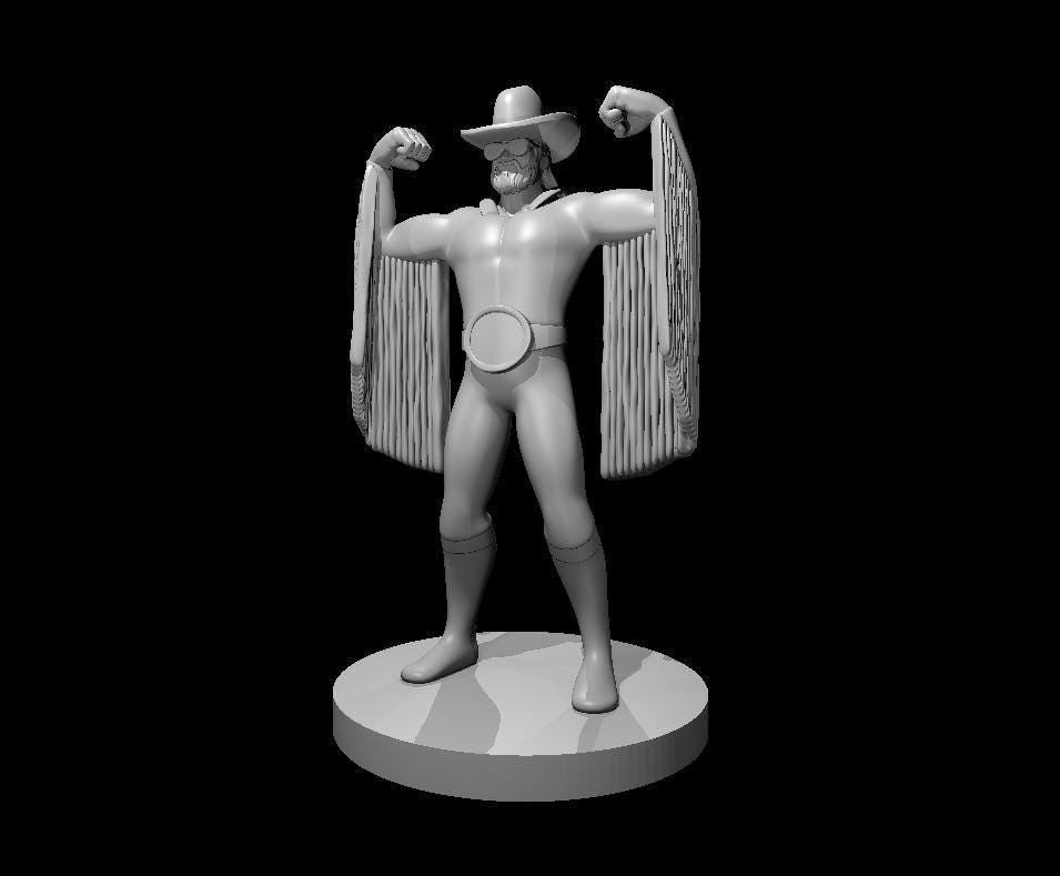 Human Male Wrestler Bard Miniature - Theboxanddice