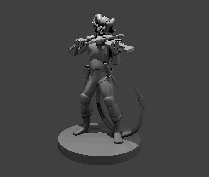 Tiefling Bard with Fiddle Miniature - Theboxanddice