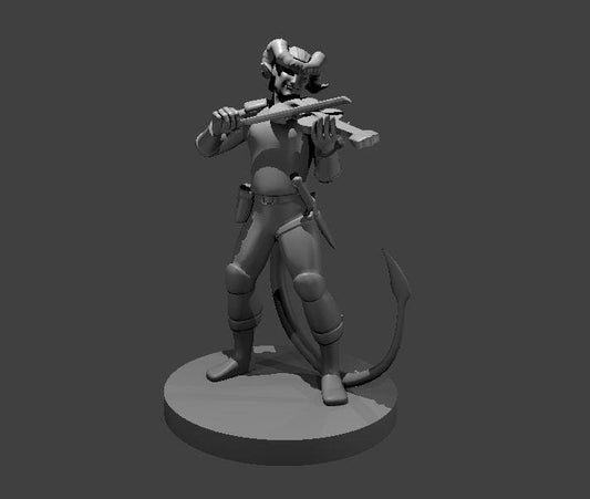 Tiefling Bard with Fiddle Miniature - Theboxanddice