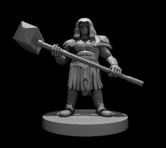 Dwarf Barbarian Figure with War Maul & Face Mask - Theboxanddice