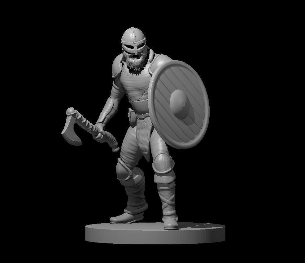 Miniature Human Barbarian 7 for DND Adventures - Theboxanddice