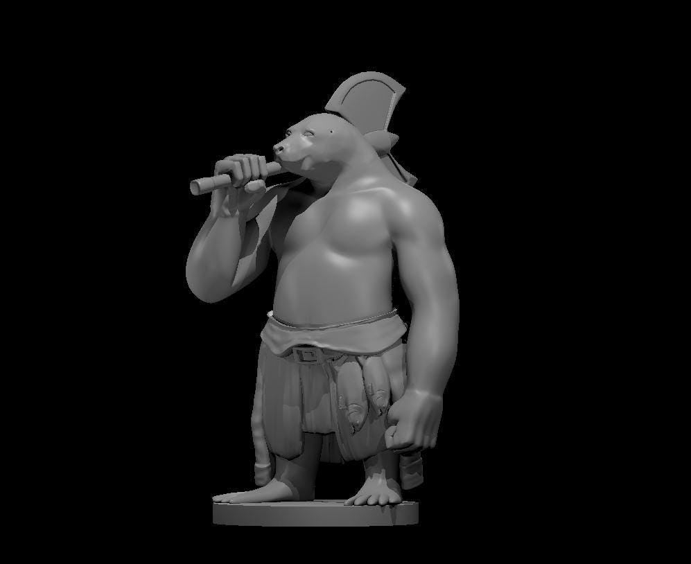 Seafolk Warrior 3D Miniature - Theboxanddice