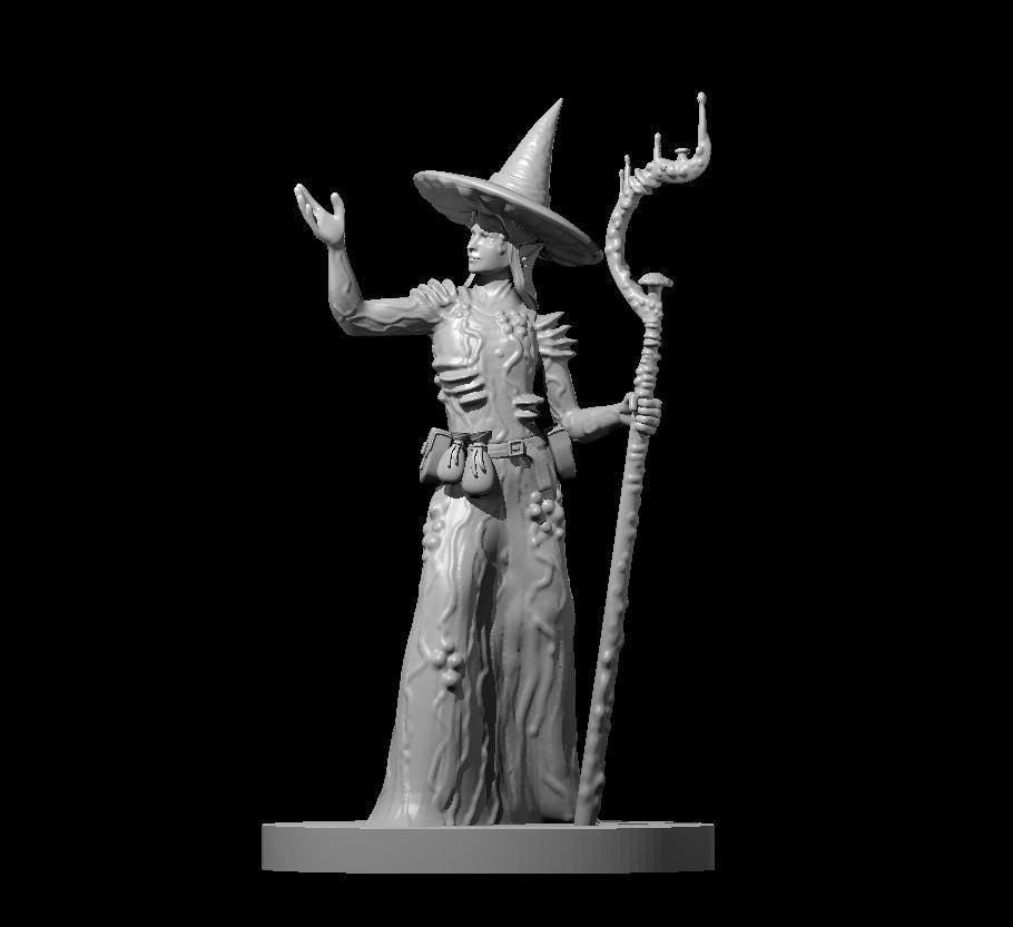 Elven Druidess of the Spore Circle #2 Miniature - Theboxanddice