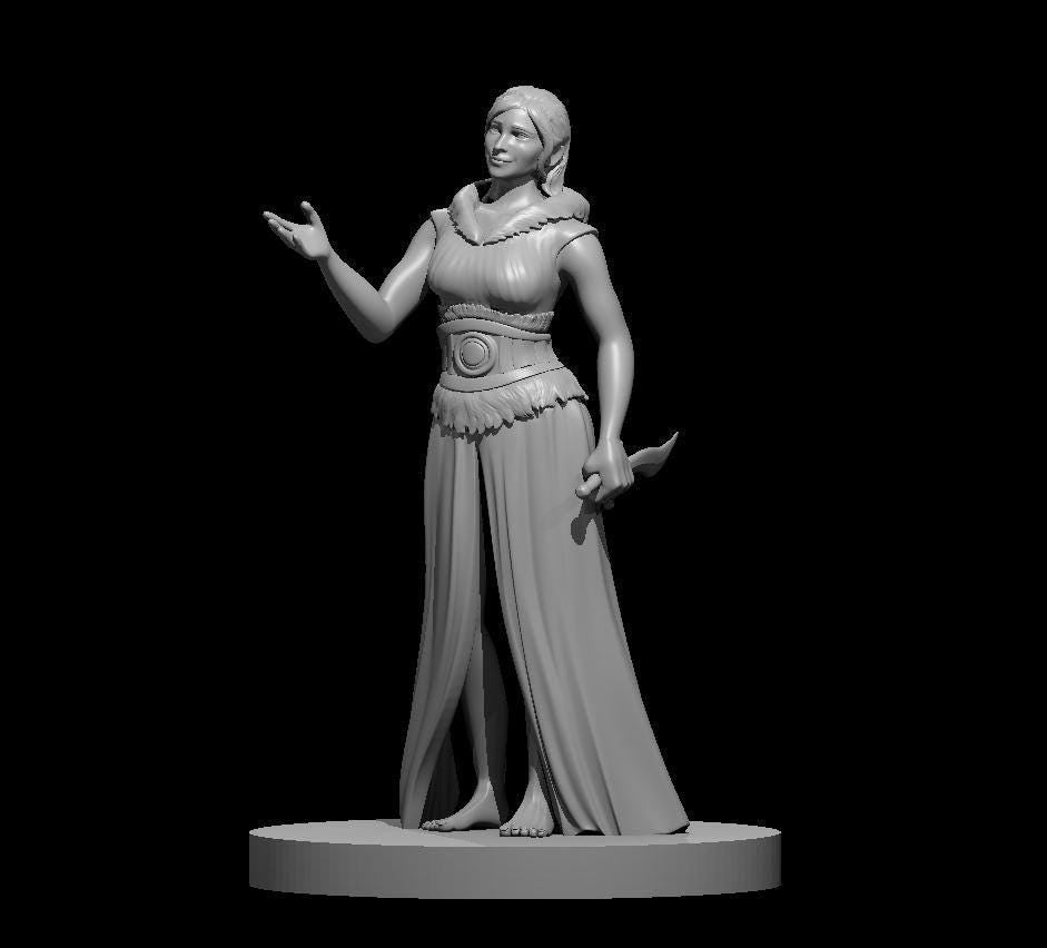 Female Druid Miniature #6 for DND Sessions - Theboxanddice