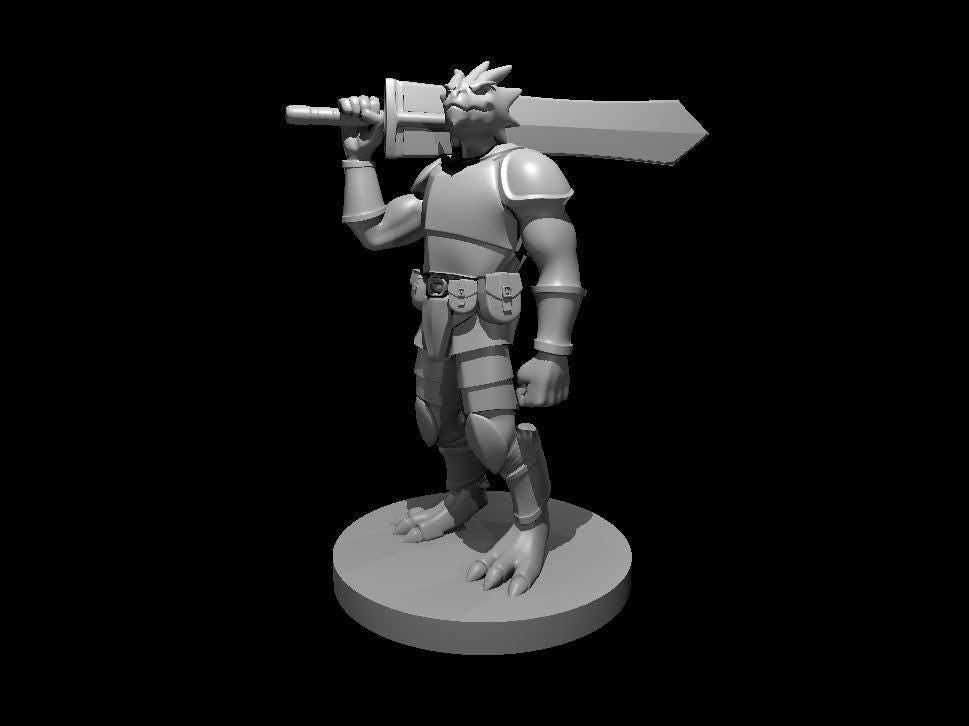 Dragborn Great Weapon Wielder 5 Miniature - Theboxanddice