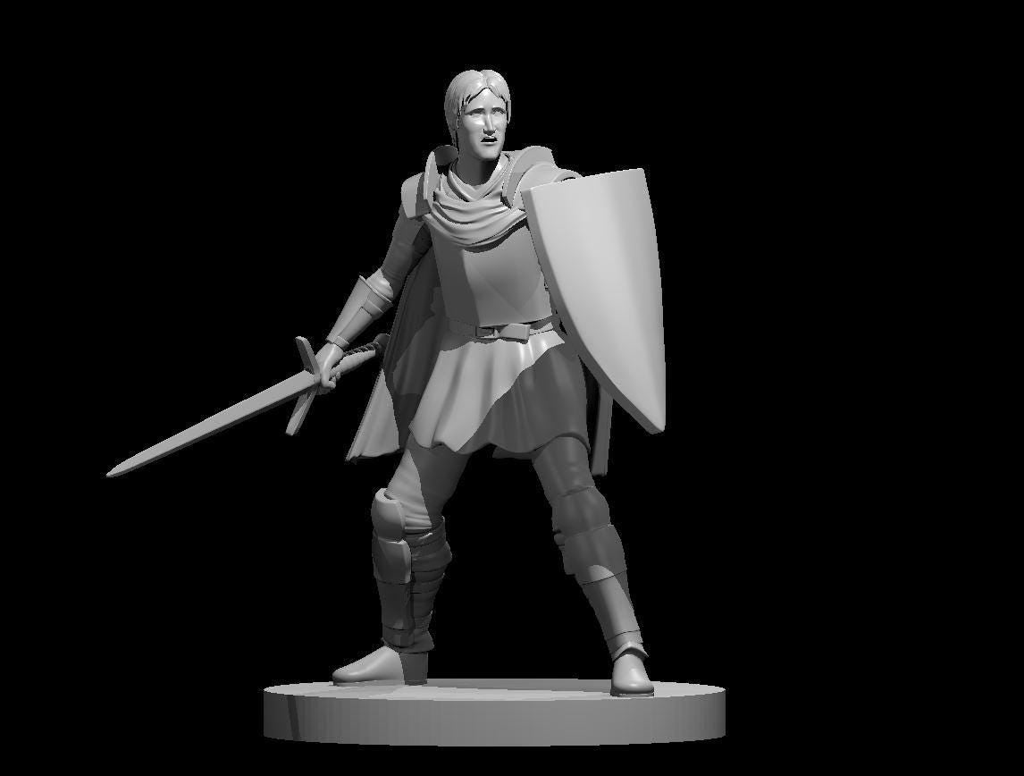 Human Male Battle Cleric 3D Print Miniature - Theboxanddice