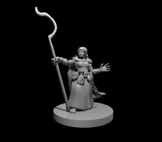 Dwarven Female Druid #2 28mm/56mm Miniature for DND Campaigns - Theboxanddice