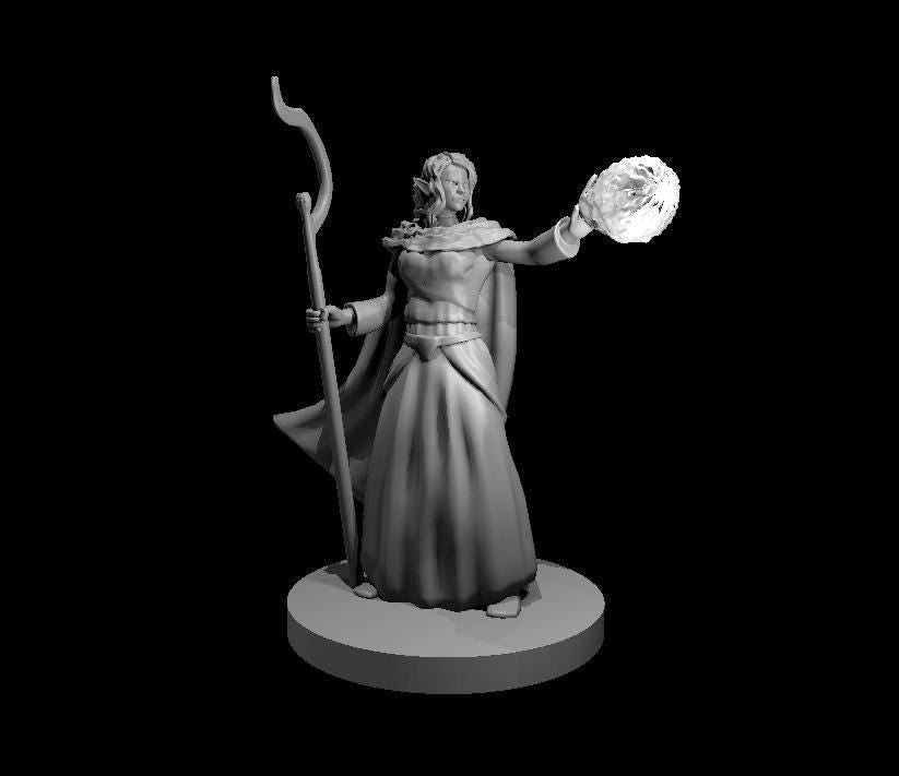 Elven Druidess Miniature #2 for RPGs - Theboxanddice