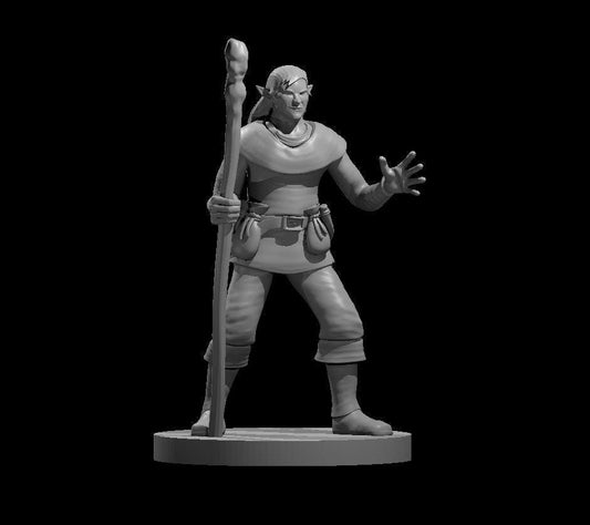 Elven Male Druid Miniature Figure #1 - Theboxanddice