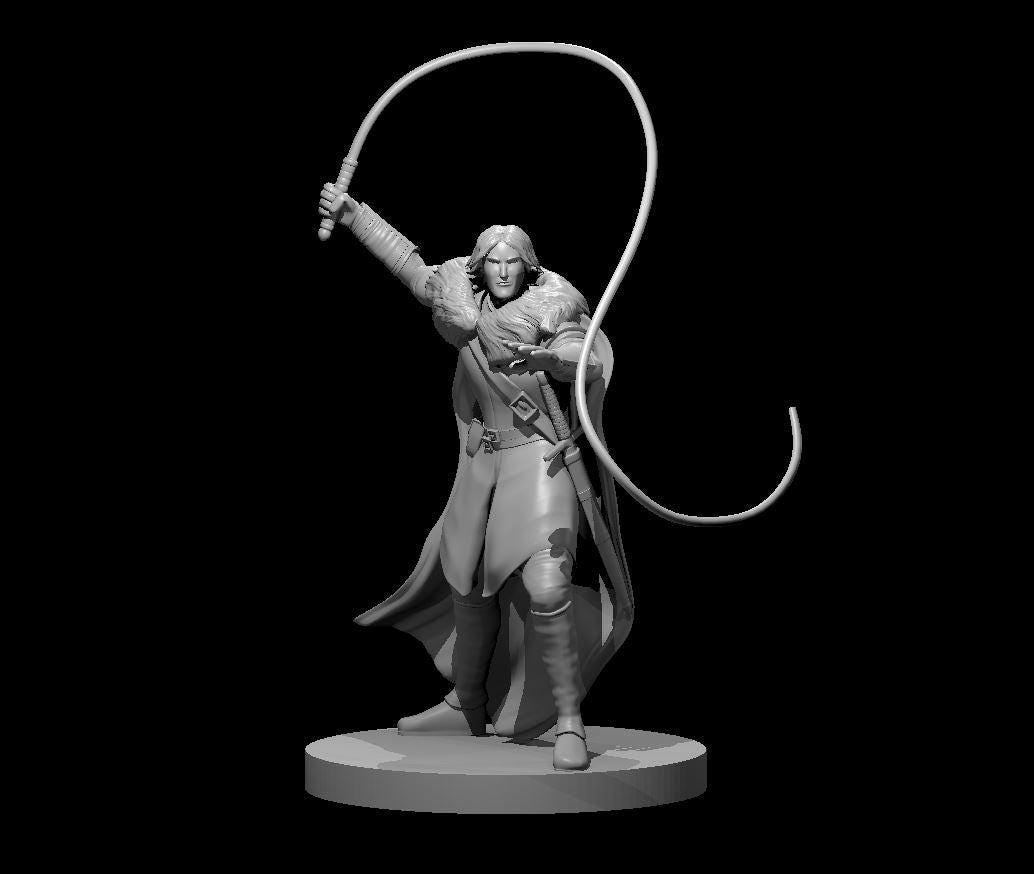 Human Male Whip Warrior Miniature - Theboxanddice