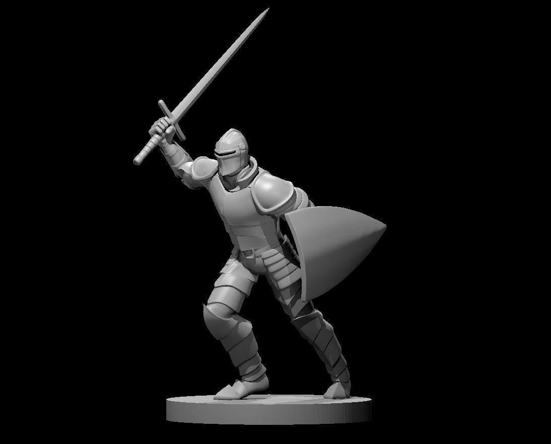 Charging Human Warrior Miniature - Theboxanddice