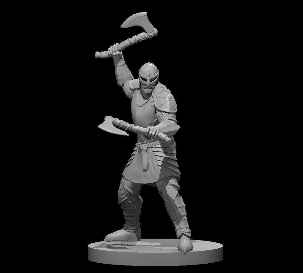 Human Male Warrior Miniature #4 - Theboxanddice