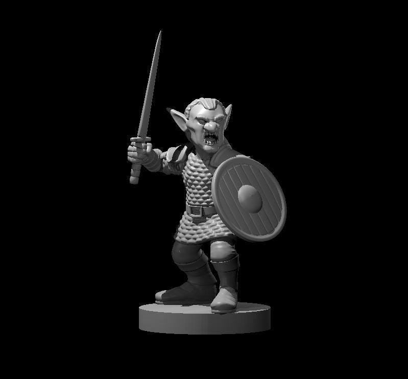 Goblin Warrior Fighter Miniature - Theboxanddice