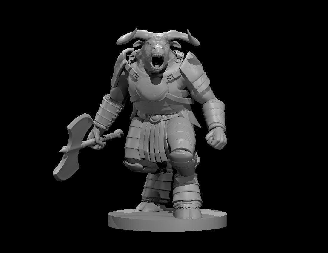 Minotaur Warrior Gaming Miniature - Theboxanddice