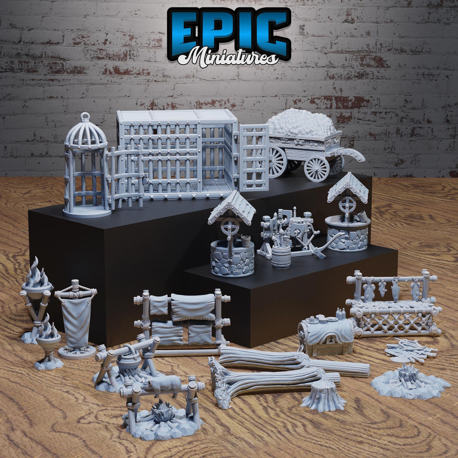 Bandit Camp Scatter Set - Detailed Miniatures for Enhanced Tabletop Adventures - Theboxanddice