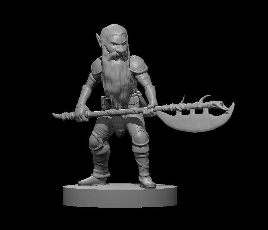 Gnome Barbarian Heroic Miniature - Theboxanddice