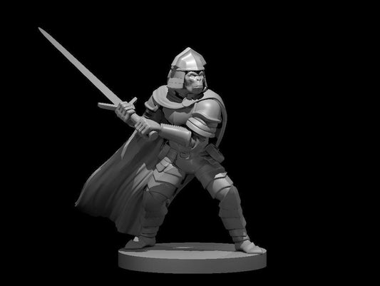 Ape Folk Warrior with Great Weapon Miniature - Theboxanddice