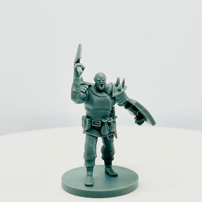 Half-Orc Warrior Miniature with Axe and Shield - Theboxanddice