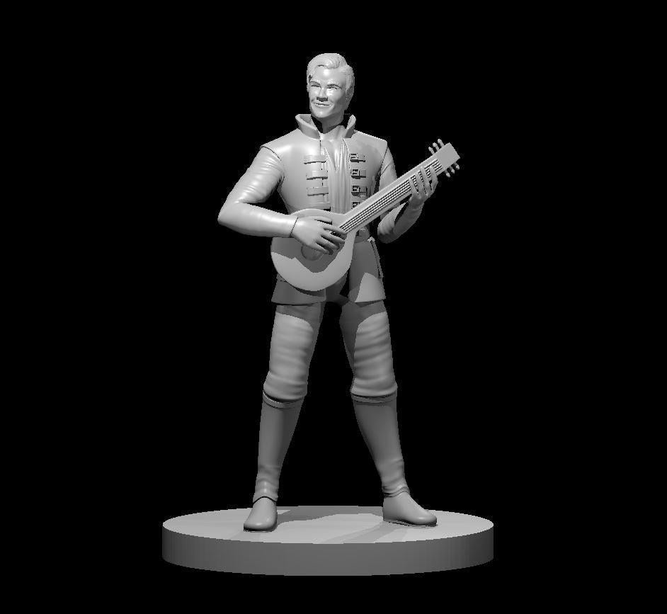 Human Male Bard Miniature Figure for DND - Theboxanddice